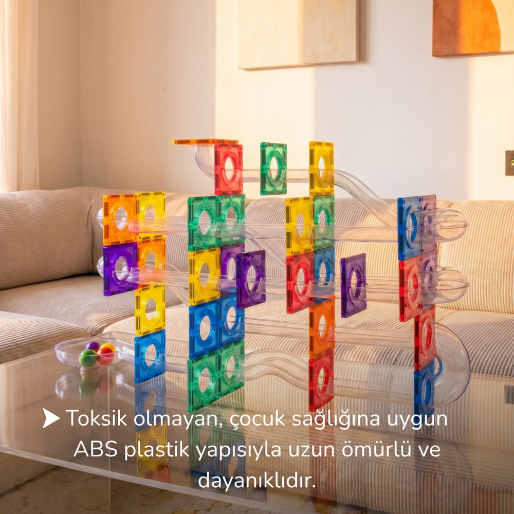 104 Parçalı Manyetik Parkur Seti