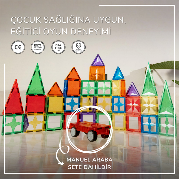 37 Parçalı Manuel Arabalı Yapı Seti