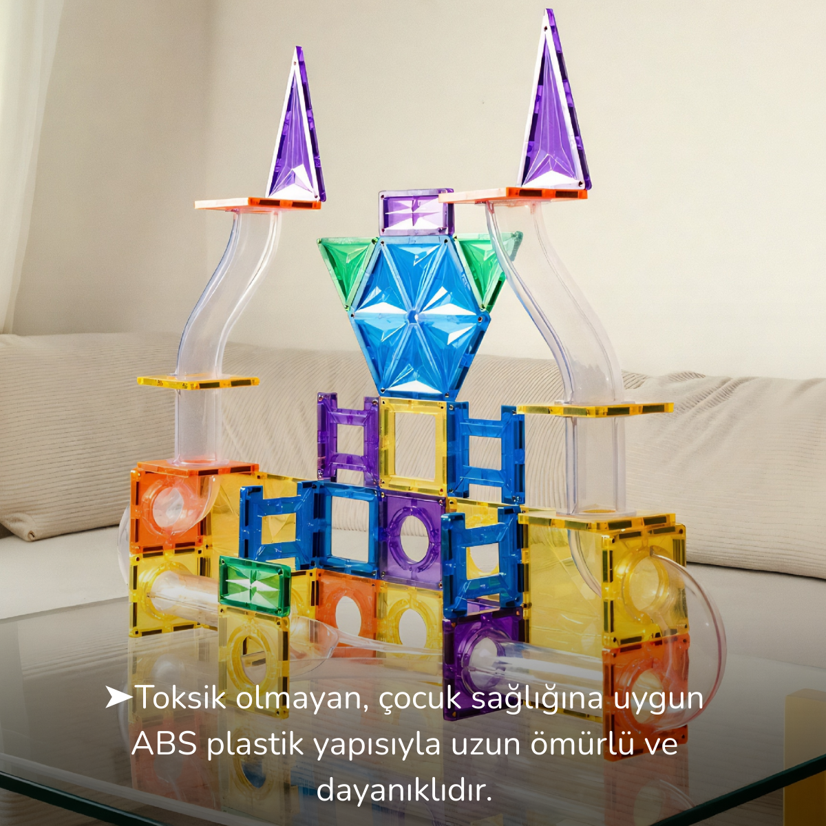 61 Parçalı Manyetik Parkur ve Yapı Seti