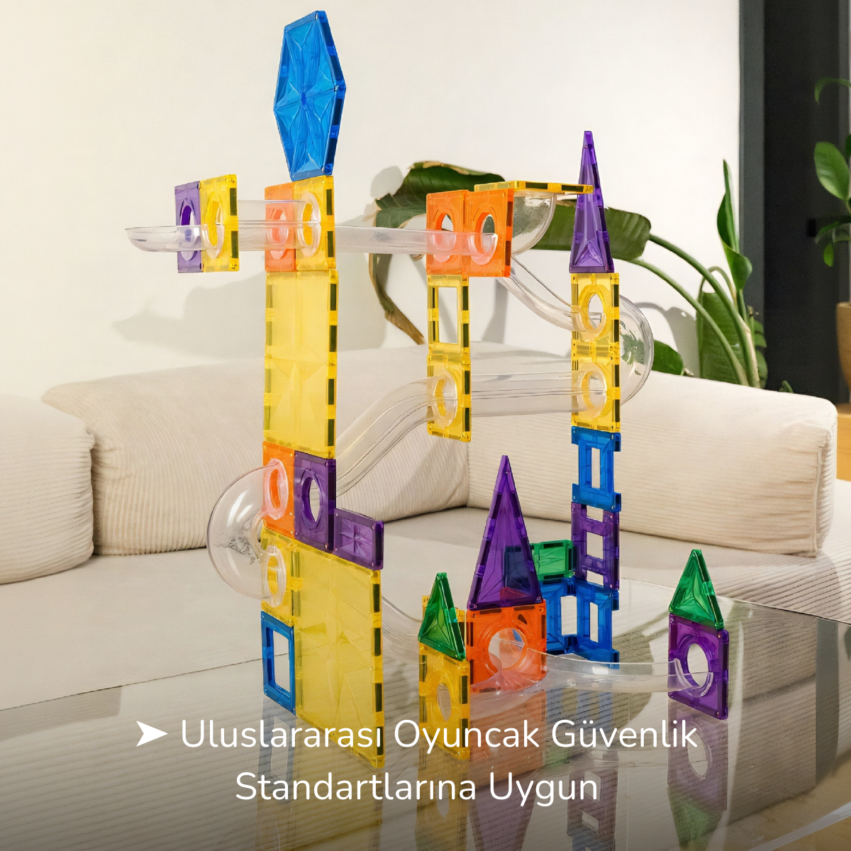 61 Parçalı Manyetik Parkur ve Yapı Seti